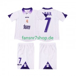Real Madrid fußball trikot RAUL 7 1997 1998 Kinder Heim Retro Kurzarm