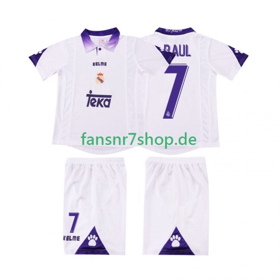 Real Madrid fußball trikot RAUL 7 1997 1998 Kinder Heim Retro Kurzarm Real Madrid fußball trikot RAUL 7 1997 1998 Kinder Heim Retro Kurzarm