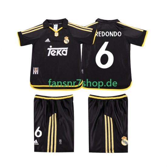 Real Madrid fußball trikot REDONDO 6 2001 Kinder Auswärts Retro 1999 Kurzarm
