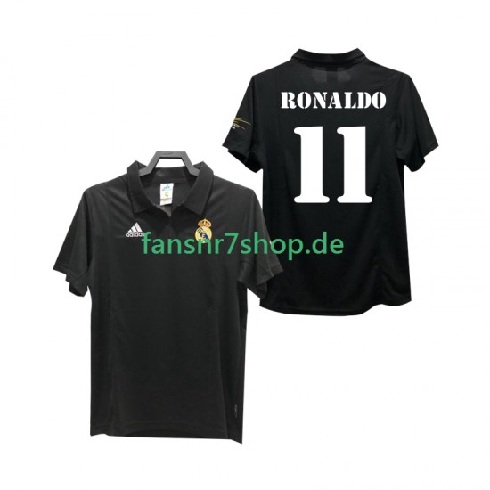Real Madrid fußball trikot RONALDO 11 2002 2003 Herren Auswärts Retro Kurzarm