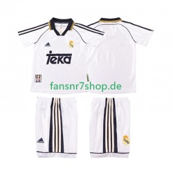 Real Madrid fußball trikot 1998 2000 Kinder Heim Retro Kurzarm