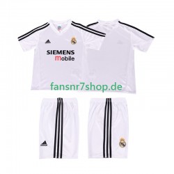 Real Madrid fußball trikot 20025 Kinder Heim Retro 2004 Kurzarm