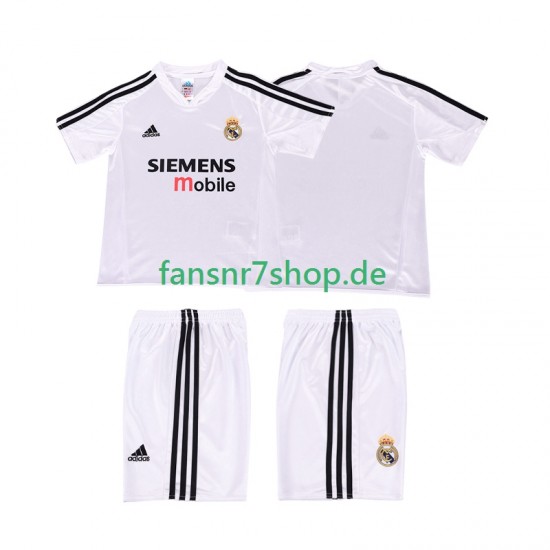 Real Madrid fußball trikot 20025 Kinder Heim Retro 2004 Kurzarm