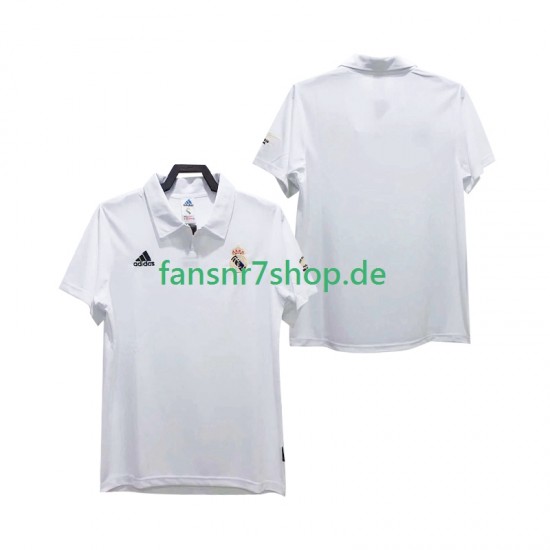 Real Madrid fußball trikot 2002 2003 Herren Heim Retro Kurzarm