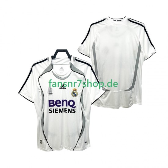 Real Madrid fußball trikot 2007 Herren Heim Retro 2006 Kurzarm