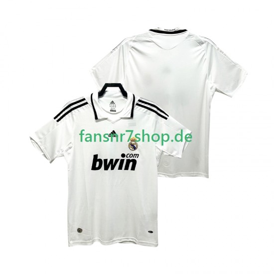 Real Madrid fußball trikot 2009 Herren Heim Retro 2008 Kurzarm