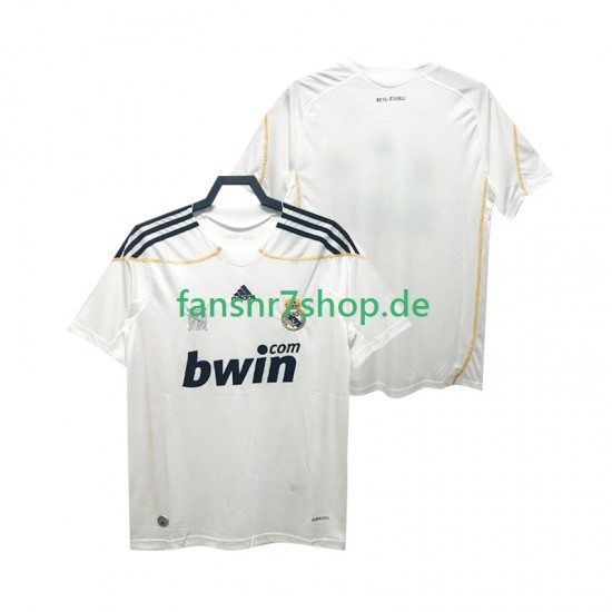 Real Madrid fußball trikot 2009 Herren Heim Retro 2010 Kurzarm