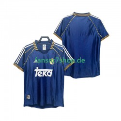 Real Madrid fußball trikot 1998 2000 Herren Ausweich Retro Kurzarm