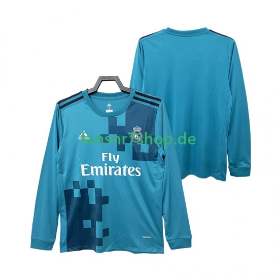 Real Madrid fußball trikot 2017 2018 Herren Ausweich Retro Langarm