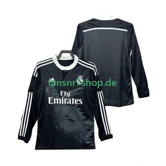 Real Madrid fußball trikot 2014 2015 Herren Ausweich Retro Langarm