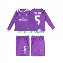 Real Madrid fußball trikot ZIDANE 5 2016 Kinder Auswärts Retro Langarm