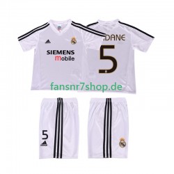 Real Madrid fußball trikot ZIDANE 5 20025 Kinder Heim Retro 2004 Kurzarm