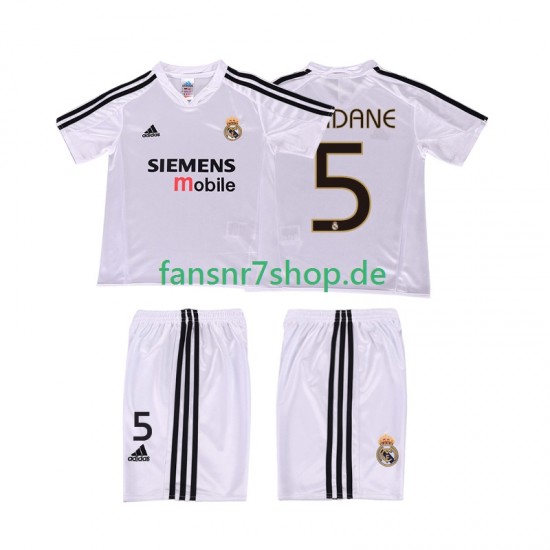 Real Madrid fußball trikot ZIDANE 5 20025 Kinder Heim Retro 2004 Kurzarm