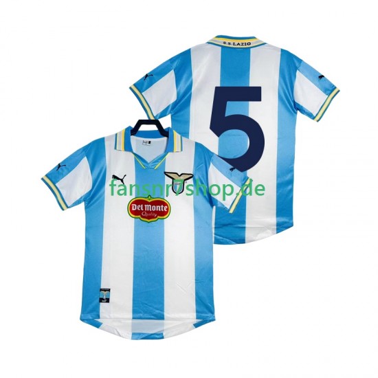 Lazio Rom fußball trikot 5 2000 Herren Heim Retro 1999 Kurzarm