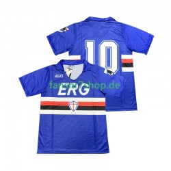 Sampdoria Genua fußball trikot 10 1991 Herren Heim Retro 1990 Kurzarm