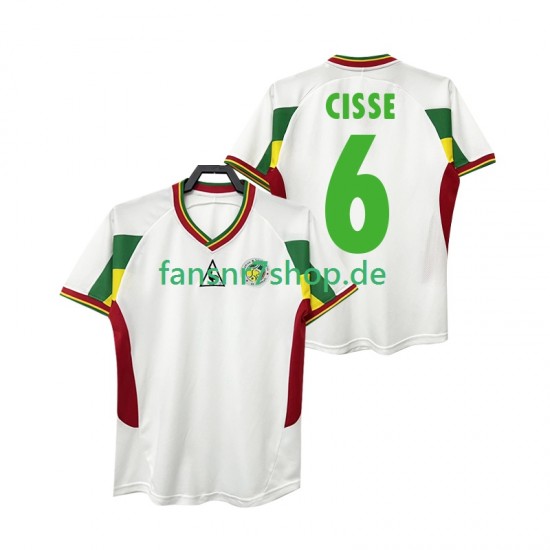 Senegal fußball trikot CISSE 6 2002 Herren Heim Retro Kurzarm