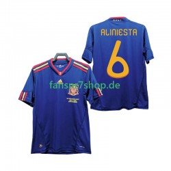 Spanien fußball trikot Andres Iniesta 6 Herren Auswärts Retro 2010 Kurzarm