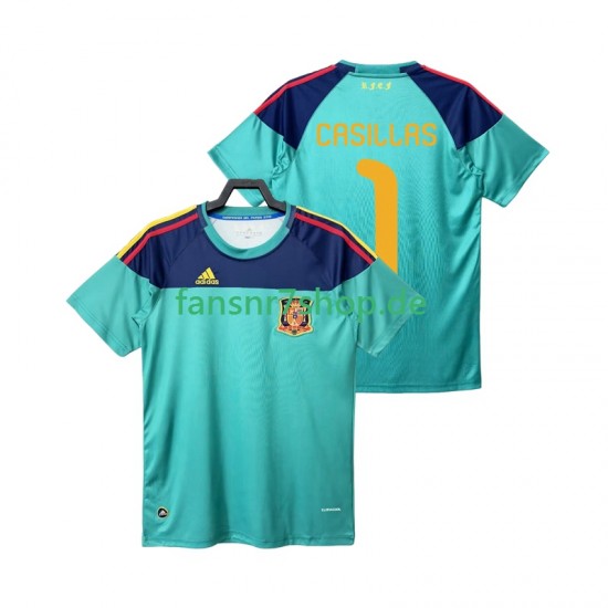 Spanien fußball trikot Casillas 1 Torhüter Herren Heim Retro 2010 Kurzarm Spanien fußball trikot Casillas 1 Torhüter Herren Heim Retro 2010 Kurzarm