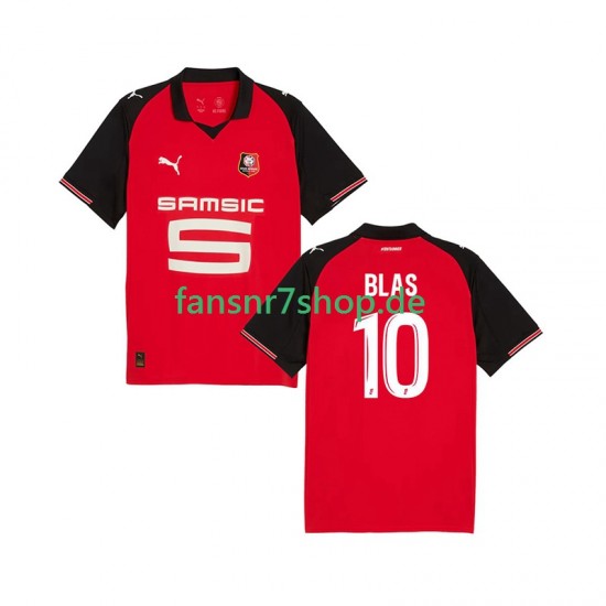 Stade Rennes fußball trikot Ludovic Blas 10 Herren Heim 2025-2026 Kurzarm
