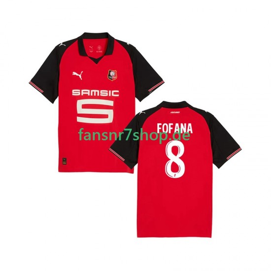 Stade Rennes fußball trikot Seko Fofana 8 Herren Heim 2025-2026 Kurzarm