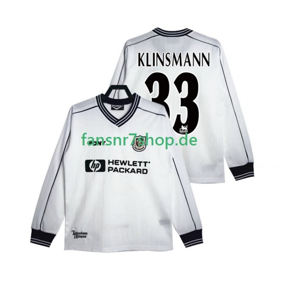 Tottenham Hotspur fußball trikot KLINSMANN 33 1997 Herren Heim Retro 1999 Langarm