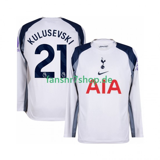 Tottenham Hotspur fußball trikot Kulusevski 21 Herren Heim 2025-2026 Langarm