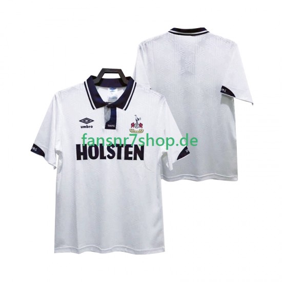 Tottenham Hotspur fußball trikot 1991 1993 Herren Heim Retro Kurzarm