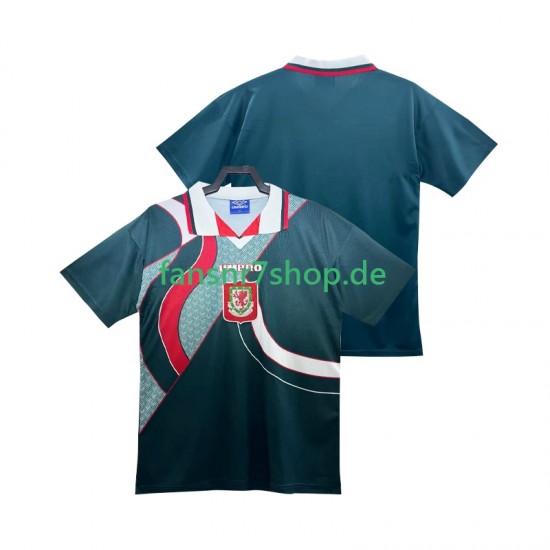 Wales fußball trikot 1995 Herren Auswärts Retro 1994 Kurzarm