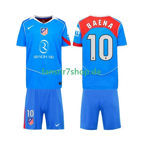 Atlético Madrid fußball trikot Alex Baena 10 Kinder Ausweich 2025-2026 Kurzarm