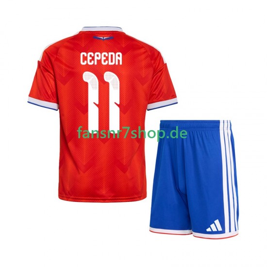 Chile fußball trikot Lucas Cepeda 11 Kinder Heim 2026 Kurzarm