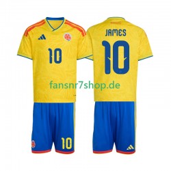 Kolumbien fußball trikot WM 2026 James Rodriguez 10 Kinder Heim Kurzarm