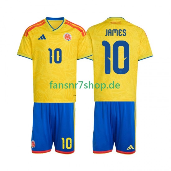 Kolumbien fußball trikot WM 2026 James Rodriguez 10 Kinder Heim Kurzarm