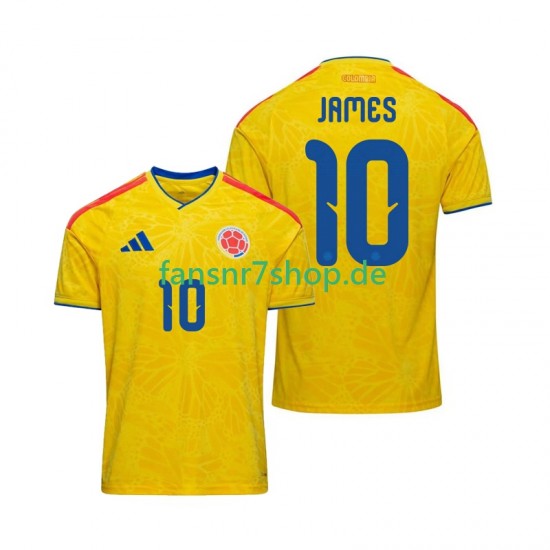 Kolumbien fußball trikot WM 2026 James Rodriguez 10 Herren Heim Kurzarm