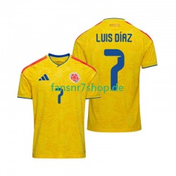 Kolumbien fußball trikot WM 2026 Luis Diaz 7 Herren Heim Kurzarm