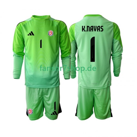 Costa Rica fußball trikot Keylor Navas 1 Torhüter Kinder Heim 2025 Langarm
