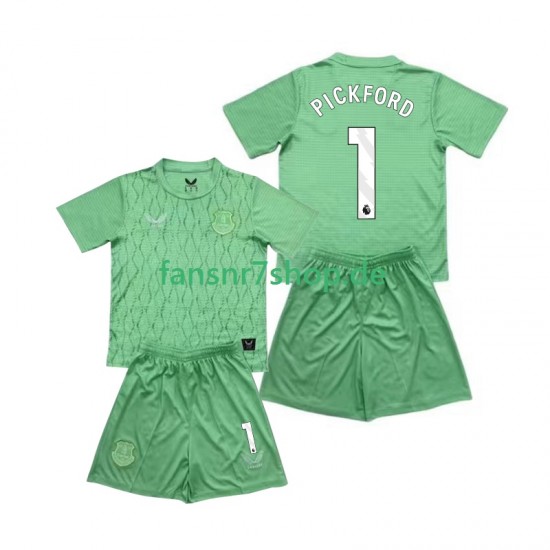 Everton fußball trikot FC Pickford 1 Torhüter Kinder Heim 2025-2026 Kurzarm Everton fußball trikot FC Pickford 1 Torhüter Kinder Heim 2025-2026 Kurzarm