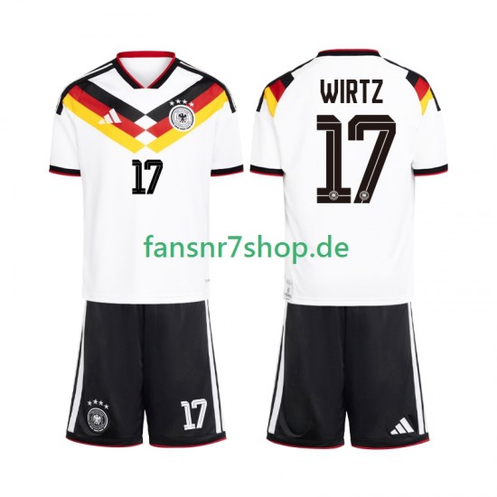 Deutschland fußball trikot WM 2026 Florian Wirtz 17 Kinder Heim Kurzarm