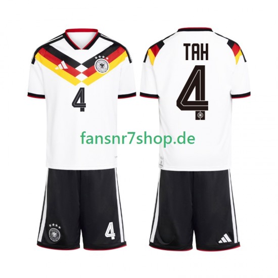 Deutschland fußball trikot WM 2026 Jonathan Tah 4 Kinder Heim Kurzarm Deutschland fußball trikot WM 2026 Jonathan Tah 4 Kinder Heim Kurzarm