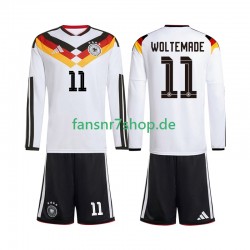 Deutschland fußball trikot WM 2026 Woltemade 11 Kinder Heim Langarm