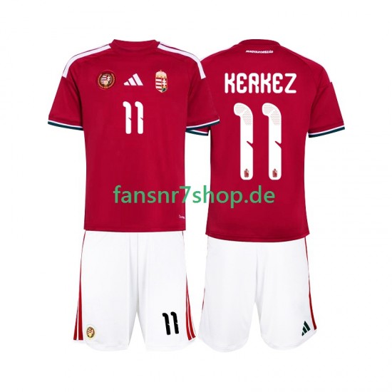Ungarn fußball trikot WM 2026 Kerkez 11 Kinder Heim Kurzarm