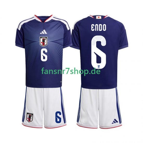Japan fußball trikot WM 2026 Wataru Endo 6 Kinder Heim Kurzarm