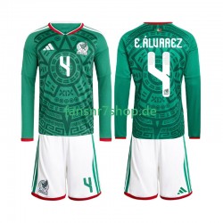 Mexiko fußball trikot WM 2026 Edson Alvarez 4 Kinder Heim Langarm