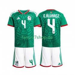 Mexiko fußball trikot WM 2026 Edson Alvarez 4 Kinder Heim Kurzarm