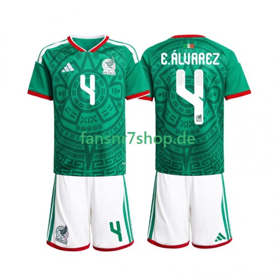 Mexiko fußball trikot WM 2026 Edson Alvarez 4 Kinder Heim Kurzarm Mexiko fußball trikot WM 2026 Edson Alvarez 4 Kinder Heim Kurzarm