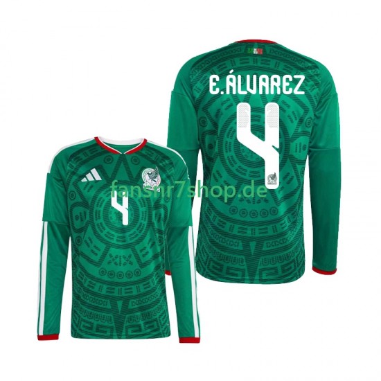 Mexiko fußball trikot WM 2026 Edson Alvarez 4 Herren Heim Langarm