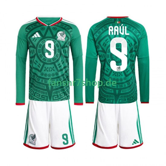Mexiko fußball trikot WM 2026 Raul Jimenez 9 Kinder Heim Langarm Mexiko fußball trikot WM 2026 Raul Jimenez 9 Kinder Heim Langarm