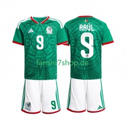 Mexiko fußball trikot WM 2026 Raul Jimenez 9 Kinder Heim Kurzarm