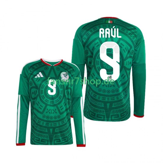 Mexiko fußball trikot WM 2026 Raul Jimenez 9 Herren Heim Langarm