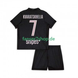 Paris Saint-Germain fußball trikot Khvicha Kvaratskhelia 7 Kinder Viertes 2025-2026 Kurzarm