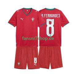 Portugal fußball trikot WM 2026 Bruno Fernandes 8 Kinder Heim Kurzarm